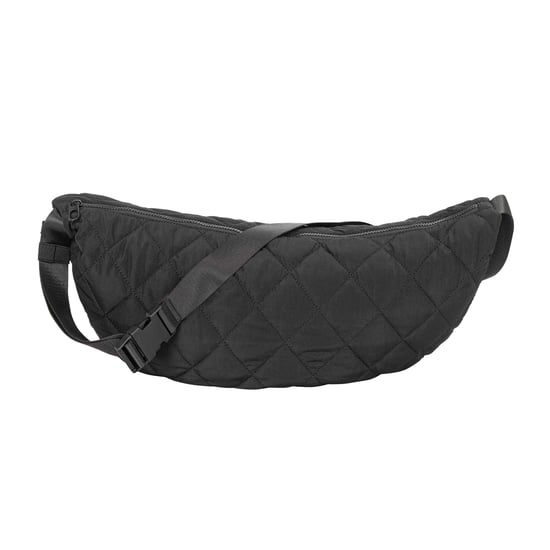 Firetrap Crescent Shaped Quilted Crossbody Bag (Black) - Image 2