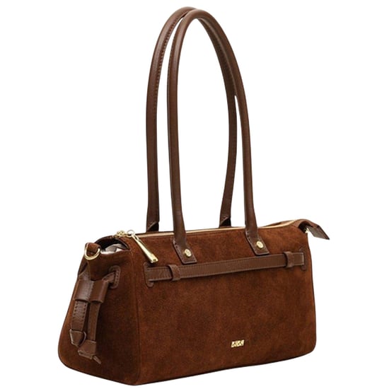 Biba Leren schoudertas in baguette-stijl (Chocolade) - Image 3