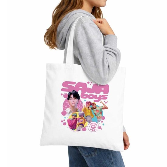 K-Pop Demon Hunters Bubbles Saja Boys Reusable Tote Bag (White) - Image 1