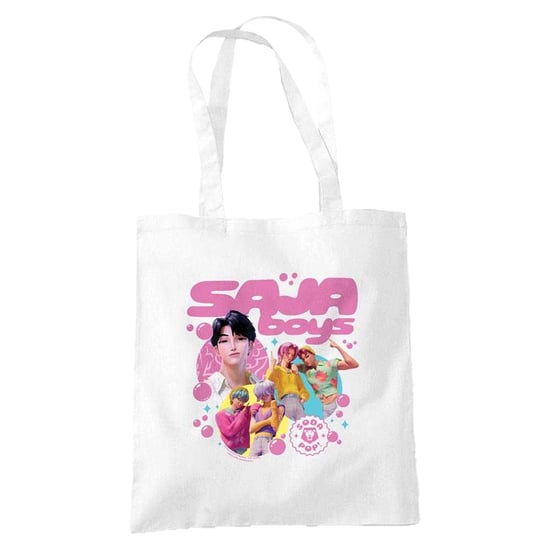 K-Pop Demon Hunters Bubbles Saja Boys Reusable Tote Bag (White) - Image 2