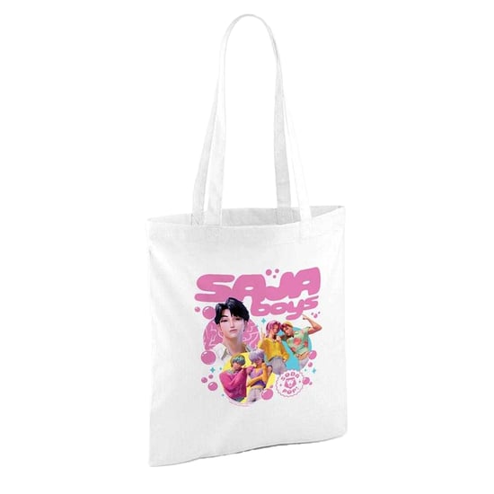 K-Pop Demon Hunters Bubbles Saja Boys Reusable Tote Bag (White) - Image 3