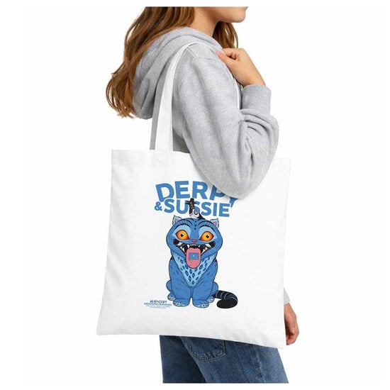 K-Pop Demon Hunters Derpy & Sussie Reusable Tote Bag (White) - Image 1