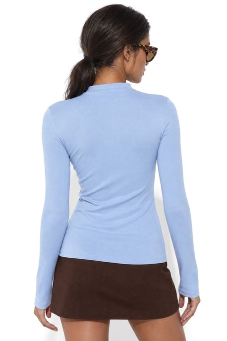 Slim Fit Half Turtleneck Blouse - Image 3