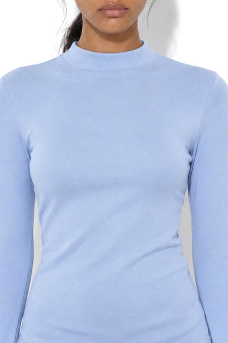 Slim Fit Half Turtleneck Blouse - Image 4