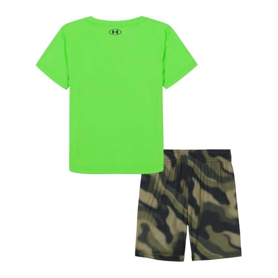Under Armour Childrens/Kids Heather T-Shirt & Shorts Set (Hyper Green) - Image 2