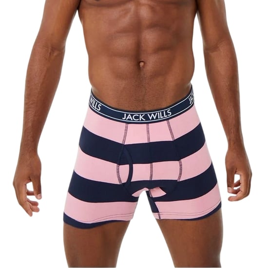 Jack Wills Mens Daundley Stripe Classic Boxer Briefs (Pack of 3) (Pink/Navy) - Image 2
