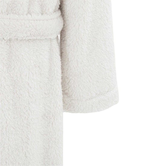 Linea Fleece-badjas met capuchon en lange mouwen voor dames (Grijs) - Image 5
