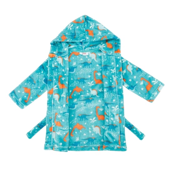 Star Fleece-badjas met capuchon voor jongetjes met dinosaurusmotief (Groen) - Image 3