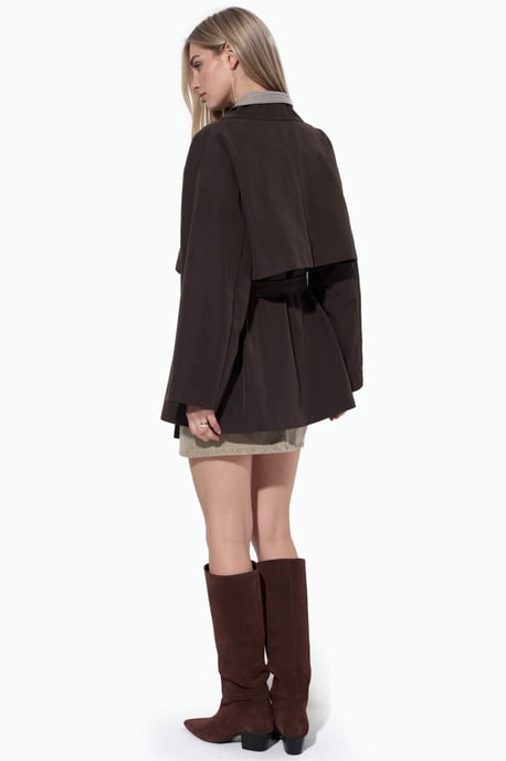 Dubbelrijige trenchcoat met ceintuur - Image 3