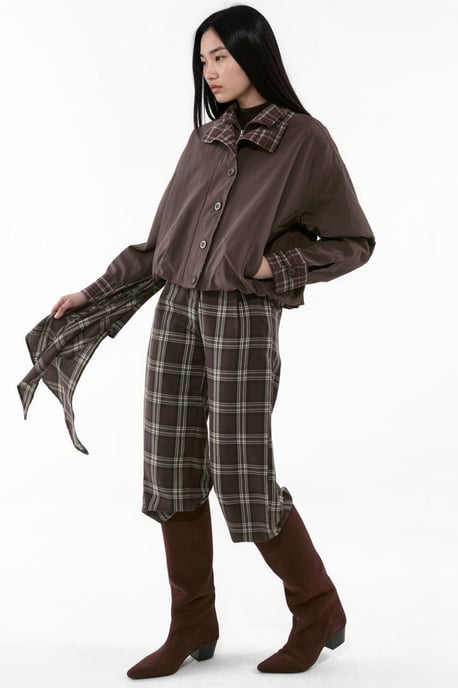 Korte trenchcoat met voeringdetail - Image 3