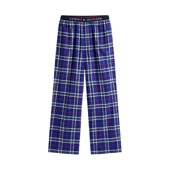 Tommy Hilfiger Mens Flannel Plaid Pyjama Bottoms (Blue) - Image 2