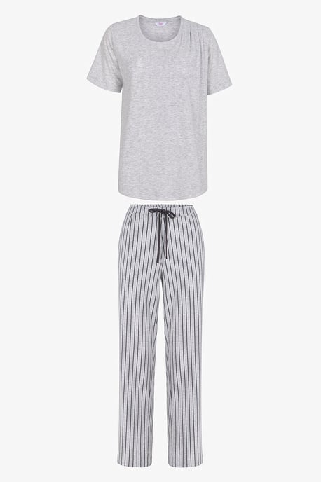 Penti Melange Mama Bekvämt randigt pyjamaset med kort ärm - Image 5