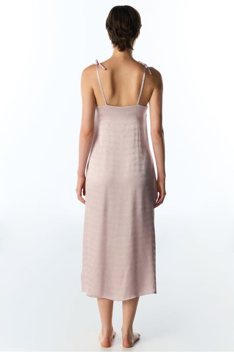 Pastel Dreamy Satin nachtjapon met sloganprint - Image 4