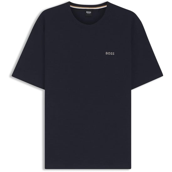Boss Mens Waffle Knit Structured Pyjama Top (Navy) - Image 1