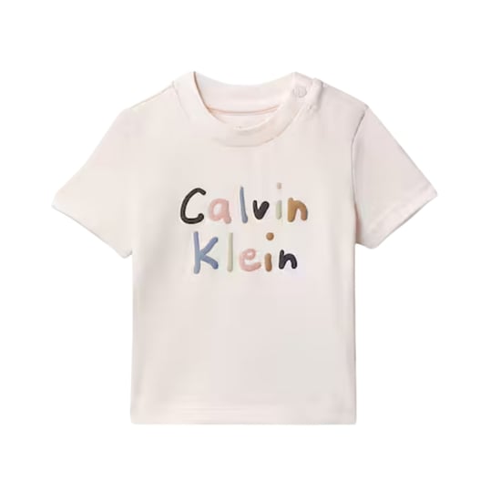 Calvin Klein Set med T-shirt och shorts med logotyp för barn (2-pack) (Pearl) - Image 4