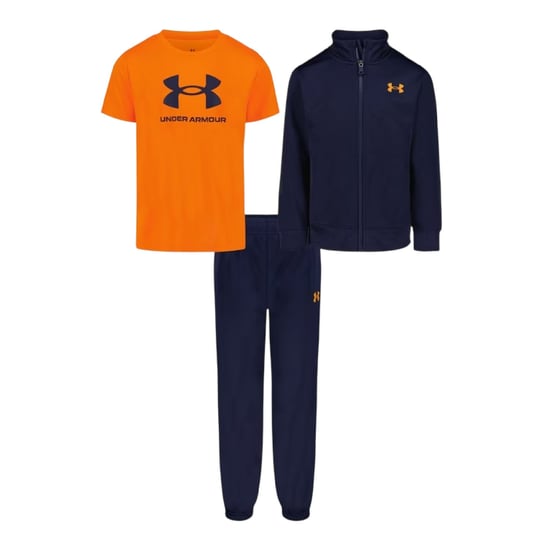 Under Armour Trainingspak voor kinderen/jongeren in Brawler-stijl (Marine/Oranje) - Image 1