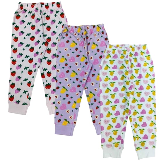 Star Lange pyjamaset voor meisjes (set van 3) (Veelkleurig) - Image 3