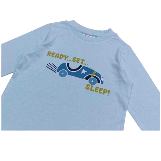 Star Pyjamaset met lange mouwen voor kinderen met auto-motief (Blauw) - Image 3