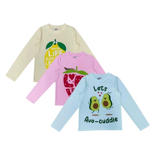 Star Lange pyjamaset met fruitmotief voor kinderen (set van 3) (Veelkleurig) - Image 3