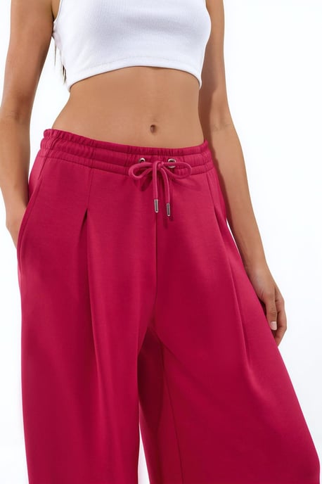 Modal Touch Pleated Wide Leg Pants - Image 6