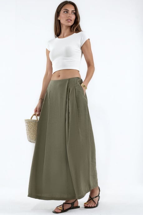 Wide Leg Palazzo Modal Pants - Image 2