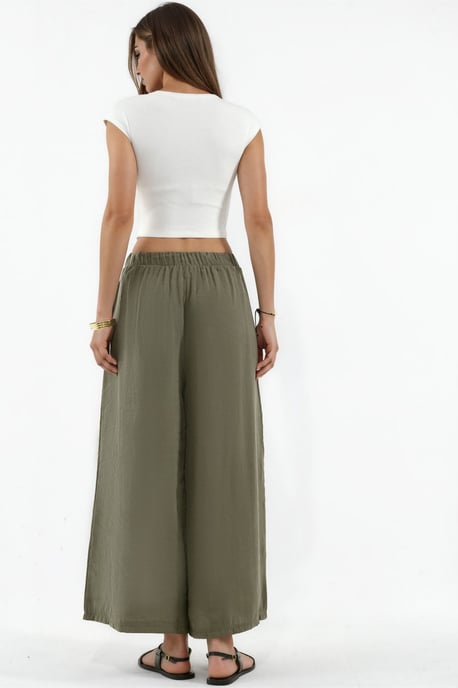 Wide Leg Palazzo Modal Pants - Image 3