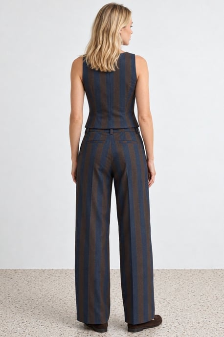 Gestreekte broek met rechte pijpen - Image 5