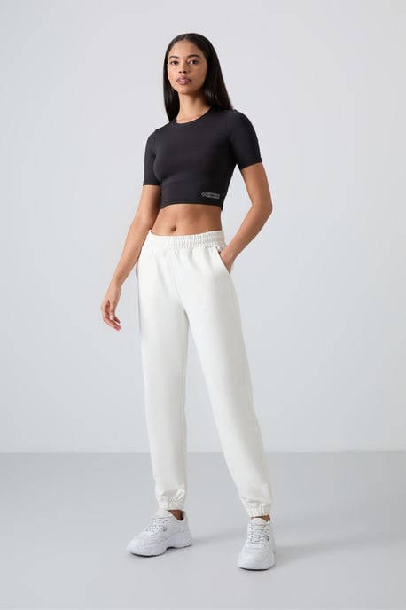 Tommy Life Damesjoggingbroek van fleece met hoge taille en Relaxed Fit - Image 2