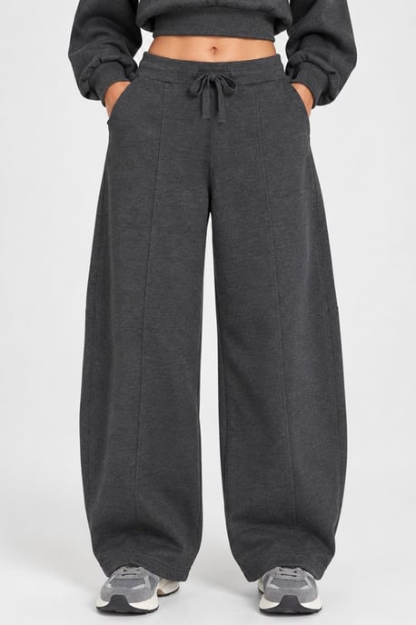 Barrel Fit Wide Leg Jogger Pants - Image 1