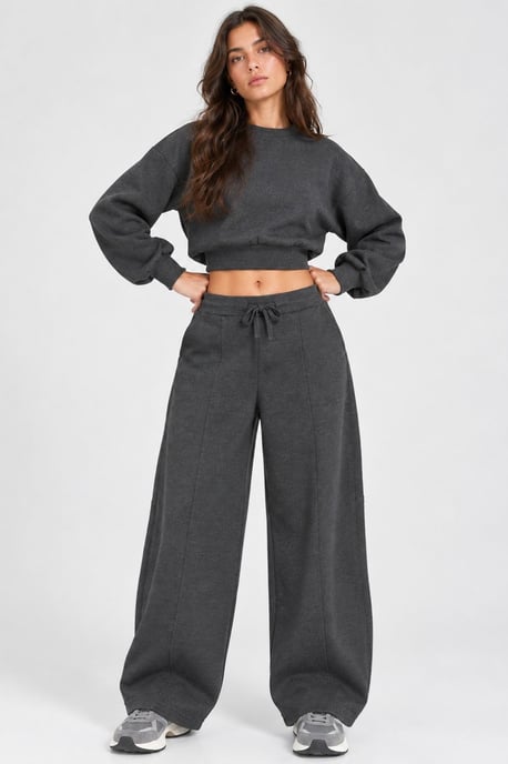 Barrel Fit Wide Leg Jogger Pants - Image 2