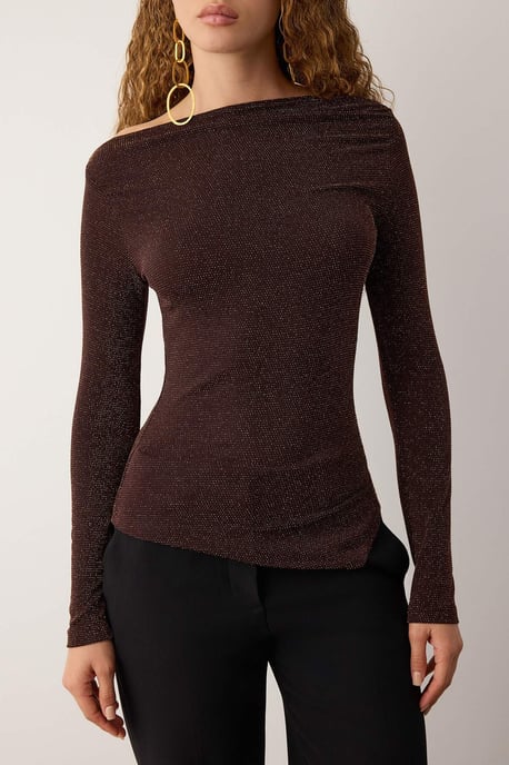 TRENDYOLMİLLA Dames Bruin Effen Lang Getailleerd Blouses - Image 2