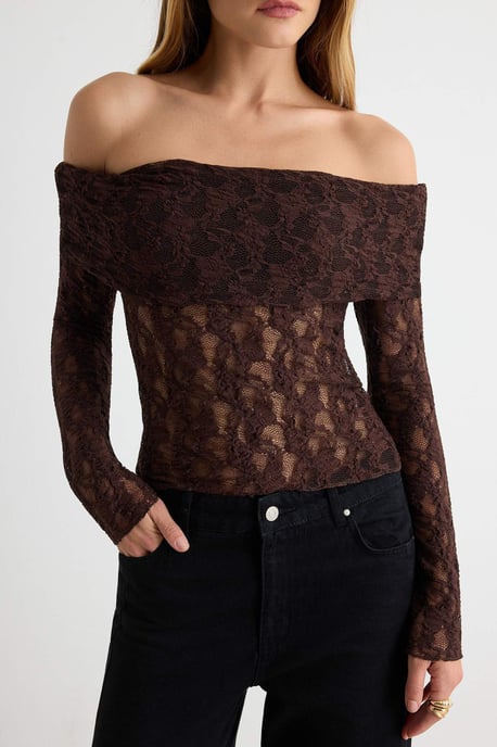 TRENDYOLMİLLA Dames Bruin Effen Lang Getailleerd Blouses - Image 2