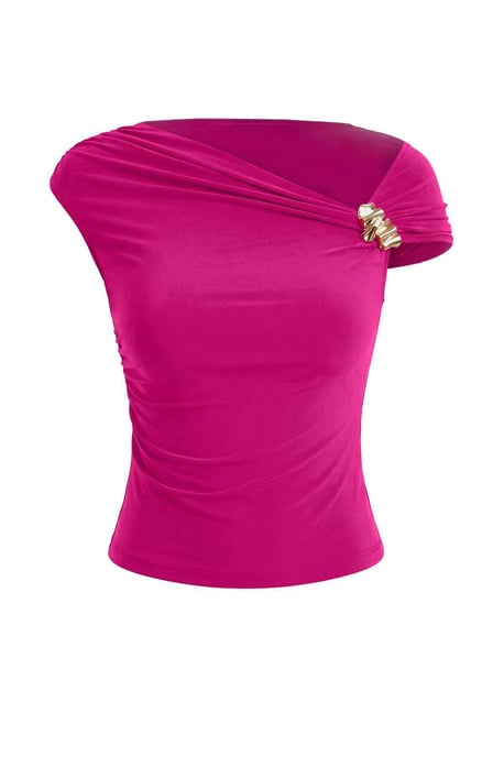 TRENDYOLMİLLA Dames Roze Effen Mouwloos Getailleerd Blouses - Image 4