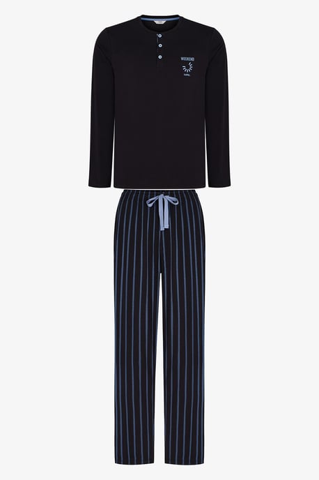 Men's Nightform Striped Long Sleeve Pajama Set - Image 1