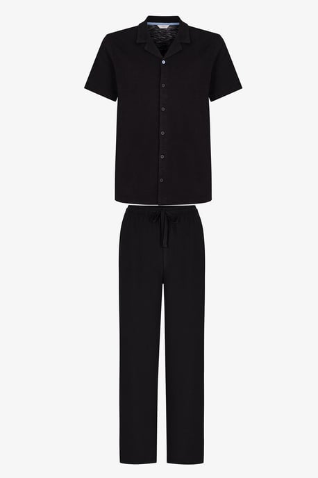 Men's City Short Sleeve Shirt Pants Pajama Set - Image 1