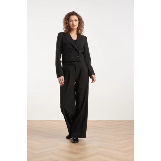 Smashed Lemon Zwarte cropped r met dubbele knopen | - Image 3