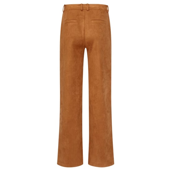 Smashed Lemon Suèdelook pantalon met wijde pijpen | - Image 3