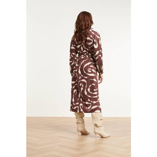 Smashed Lemon Midi blousejurk met abstracte print | - Image 3