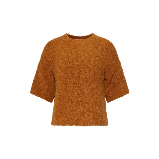 Smashed Lemon Top van bouclé met halflange mouwen | - Image 3