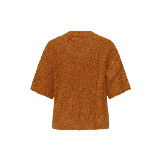 Smashed Lemon Top van bouclé met halflange mouwen | - Image 4