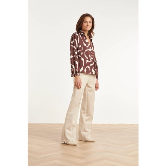 Smashed Lemon Blouse met abstracte print en kraag | - Image 6