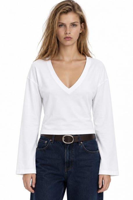 Women's Cotton Elastane T-Shirt - Image 1