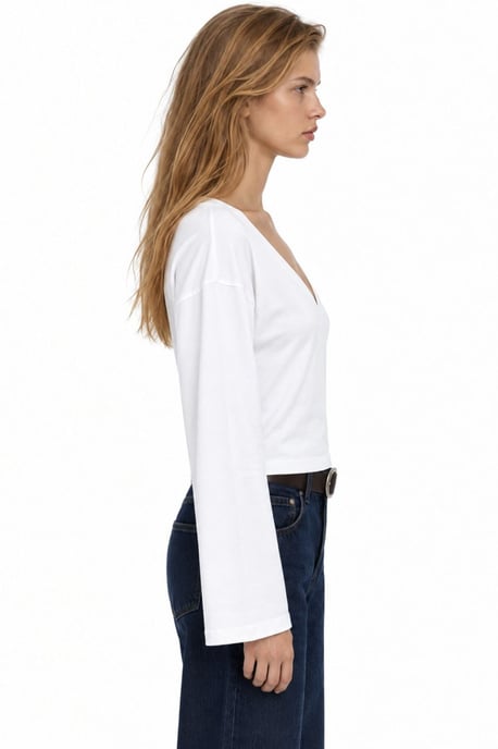 Women's Cotton Elastane T-Shirt - Image 2