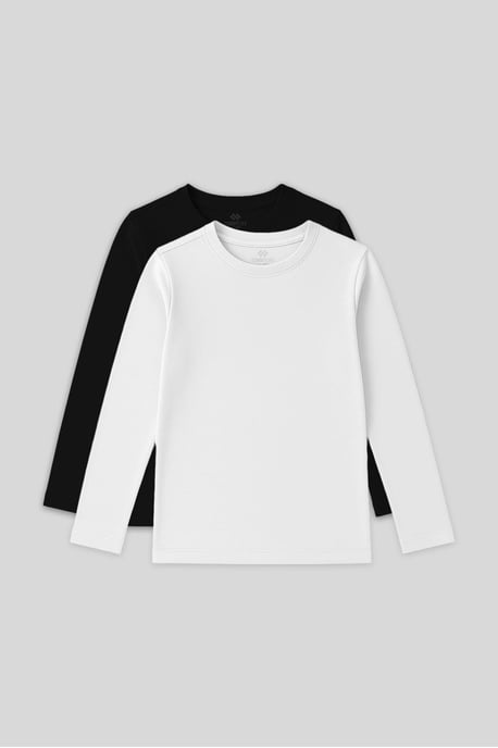 T-shirt voor kinderen met lange mouwen en ronde hals - Image 1