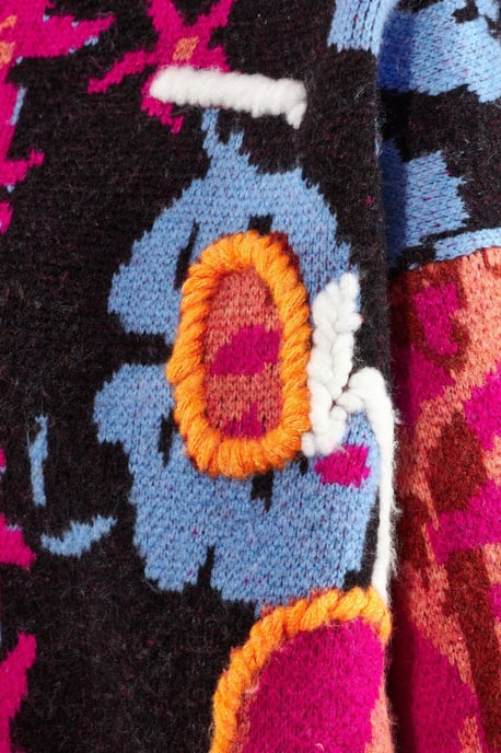 Jacquard Oversized Knit Sweater - Image 2
