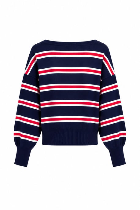 Ribbed Boat Neck Sweater - Image 2