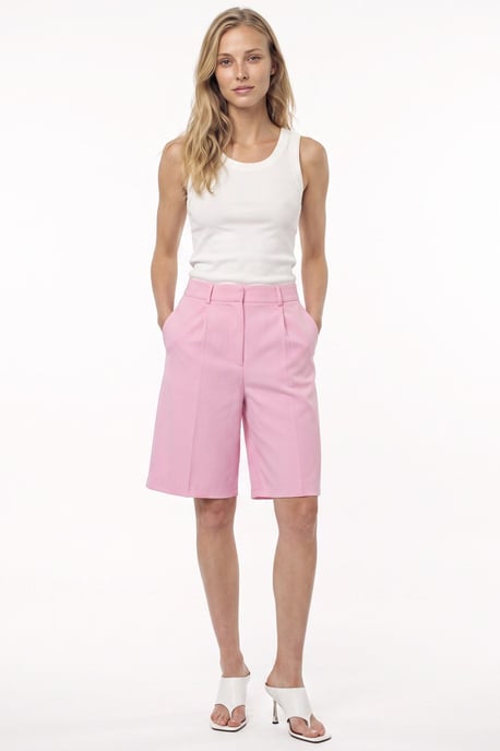 Getailleerde shorts met hoge taille en wijde pijpen - Image 4
