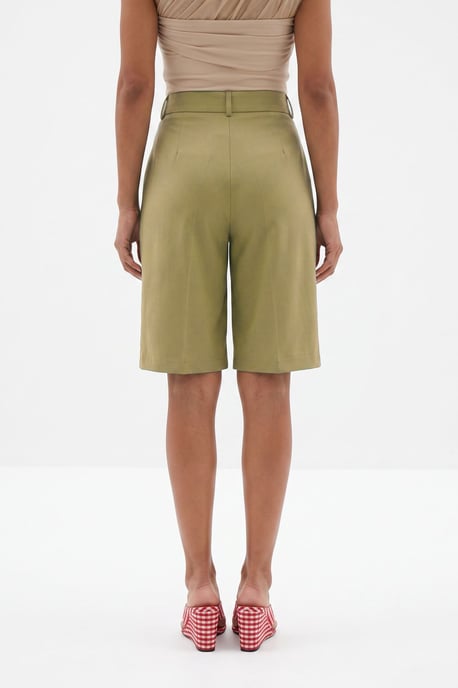 Tailored shorts met hoge taille en wijde pijpen - Image 3