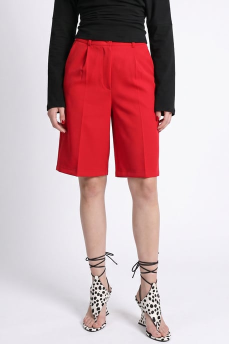 High-Waist Wide-Leg Tailored Shorts - Image 1
