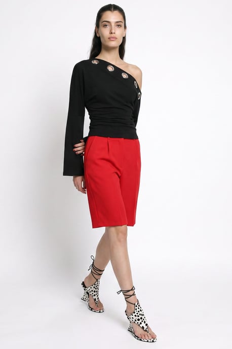 High-Waist Wide-Leg Tailored Shorts - Image 2